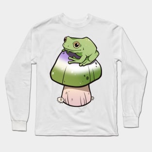 Genderqueer Pride Mushroom Frog Long Sleeve T-Shirt